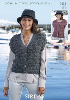 Sirdar Waistcoats Knitting Pattern Leaflet 9433