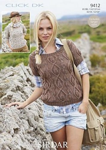 Sirdar Sweaters Knitting Pattern Leaflet 9412