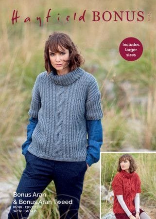 Hayfield Sweater Knitting Pattern Leaflet 8233