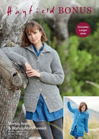 Hayfield Cardigan Knitting Pattern Leaflet 8229