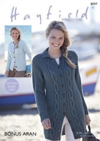 Hayfield Cardigans Knitting Pattern Leaflet 8097