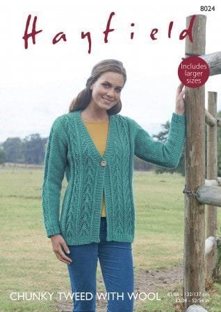 Hayfield Cardigans Knitting Pattern Leaflet 8024