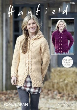 Hayfield Jacket Knitting Pattern Leaflet 7985