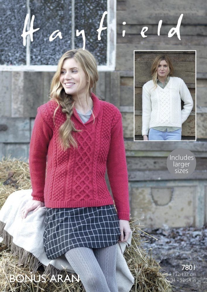Hayfield Sweaters Knitting Pattern Leaflet 7801