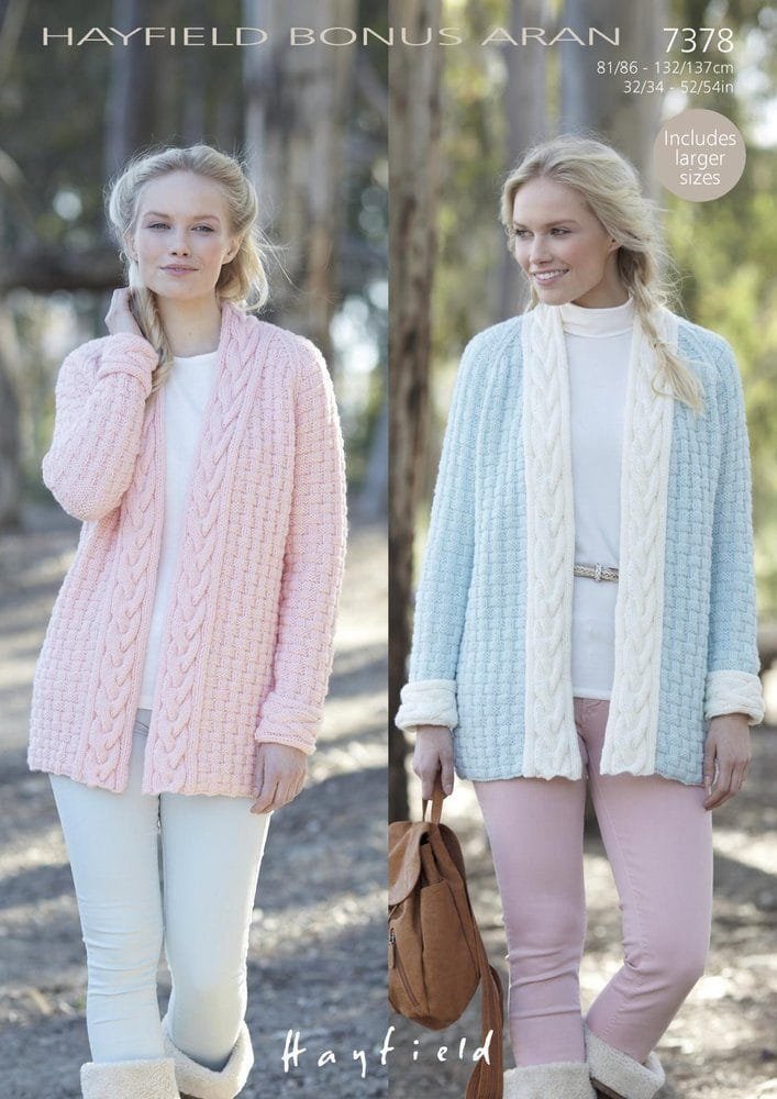 Hayfield Coat Knitting Pattern Leaflet 7378