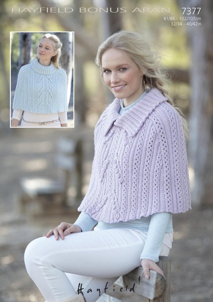 Hayfield Capes Knitting Pattern Leaflet 7377