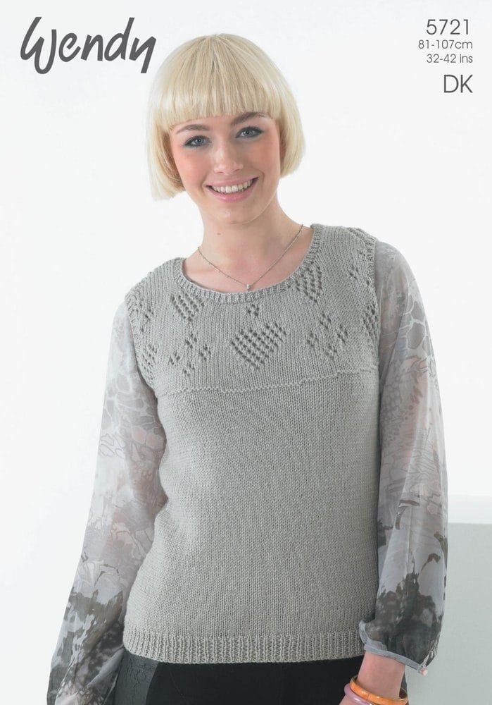 Wendy Sweater and Slipover Knitting Pattern Leaflet 5721