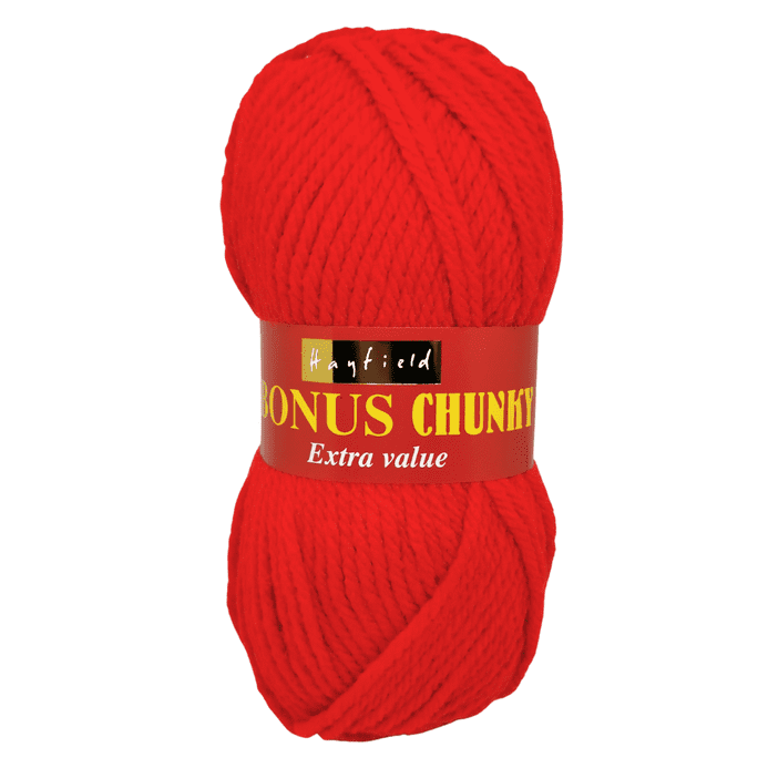 Hayfield Bonus Chunky 100g – Signal Red