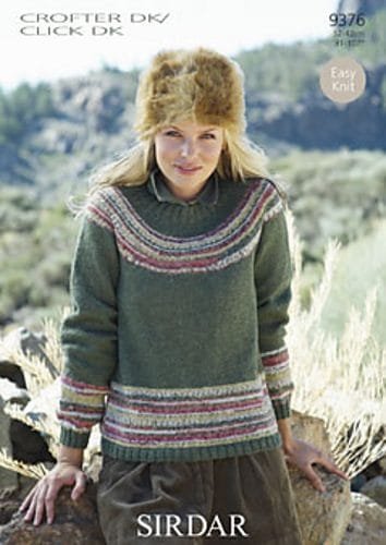 Sirdar Sweater Knitting Pattern Leaflet 9376