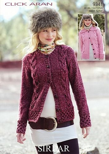 Sirdar Jacket Knitting Pattern Leaflet 9341