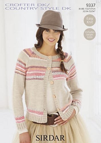 Sirdar Cardigan Knitting Pattern Leaflet 9337