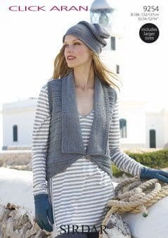 Sirdar Waistcoat Knitting Pattern Leaflet 9254