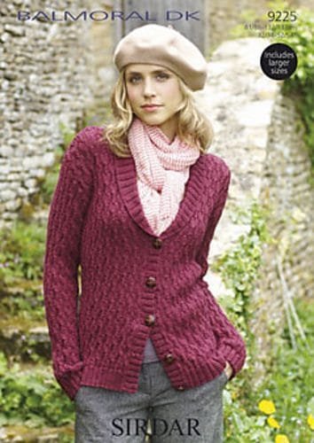 Sirdar Cardigan Knitting Pattern Leaflet 9225