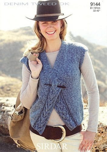 Sirdar Waistcoat Knitting Pattern Leaflet 9144