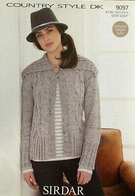 Sirdar Cardigan Knitting Pattern Leaflet 9097