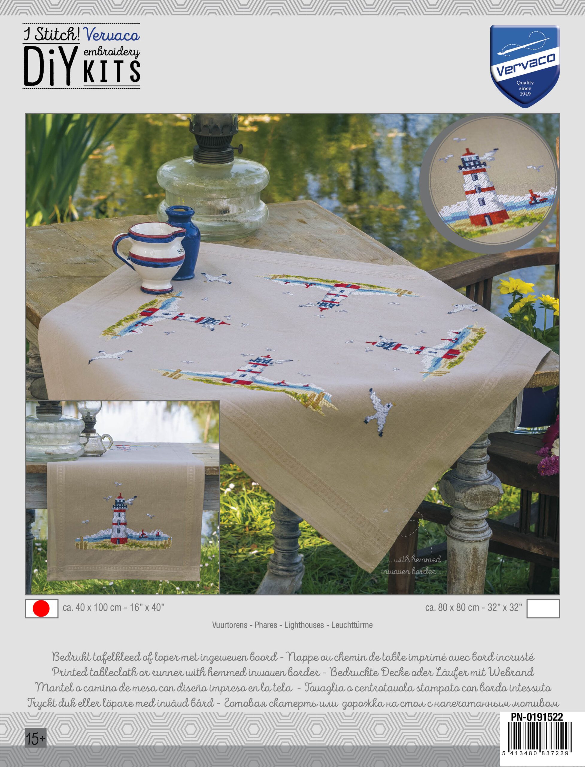 Embroidery Kit – Table Runner – Lighthouse