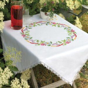 Embroidery Kit – Tablecloth – Summer Flower Ring