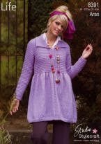 Stylecraft Cardigan Knitting Pattern Leaflet 8391H 6 Stylecraft Cardigan Knitting Pattern Leaflet 8391