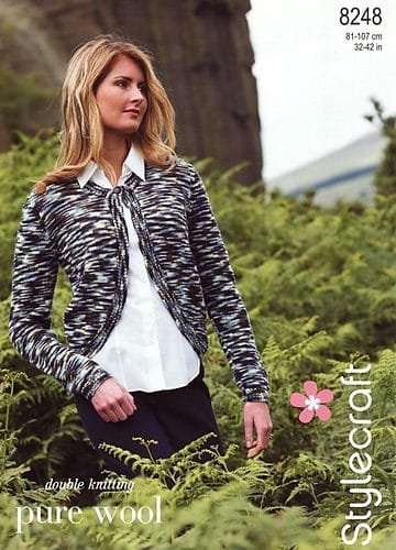Stylecraft Bolero Cardigan Knitting Pattern Leaflet 8248