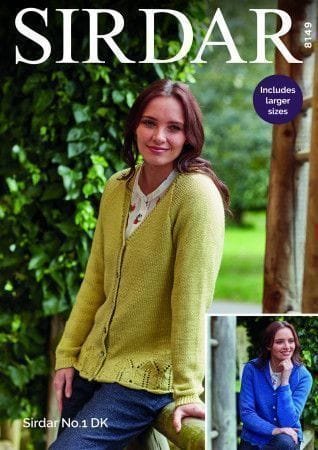 Sirdar Cardigan Knitting Pattern Leaflet 8149