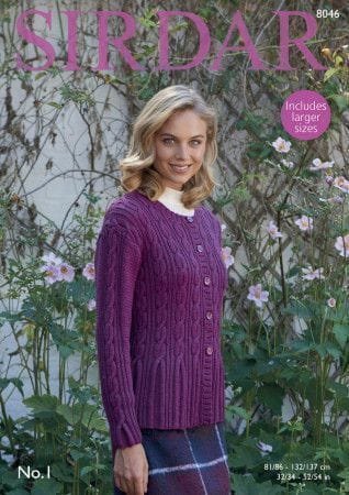 Sirdar Cardigan Knitting Pattern Leaflet 8046