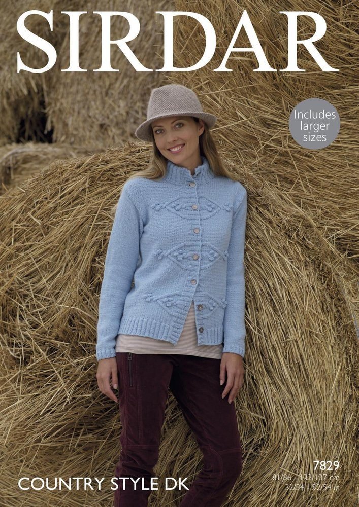 Sirdar Jacket Knitting Pattern Leaflet 7829