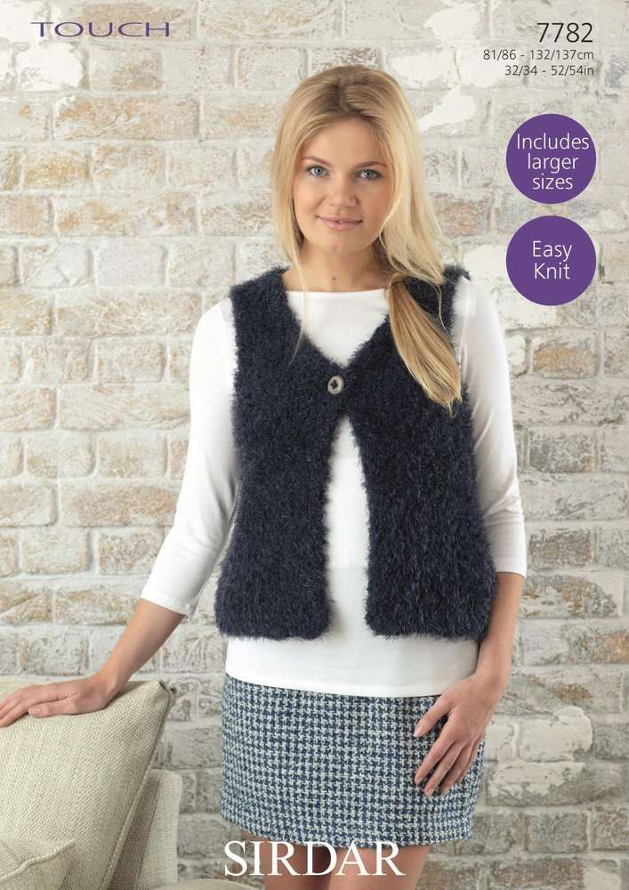 Sirdar Gilet Knitting Pattern Leaflet 7781