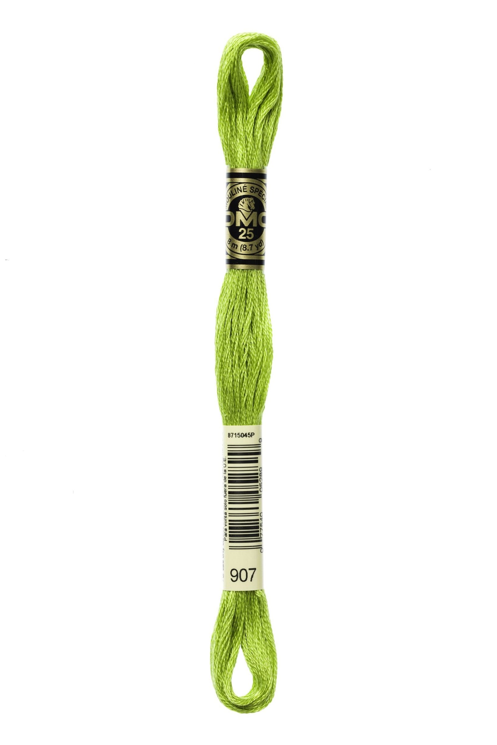 DMC Mouliné Special Cotton Thread 907 Light Parrot Green