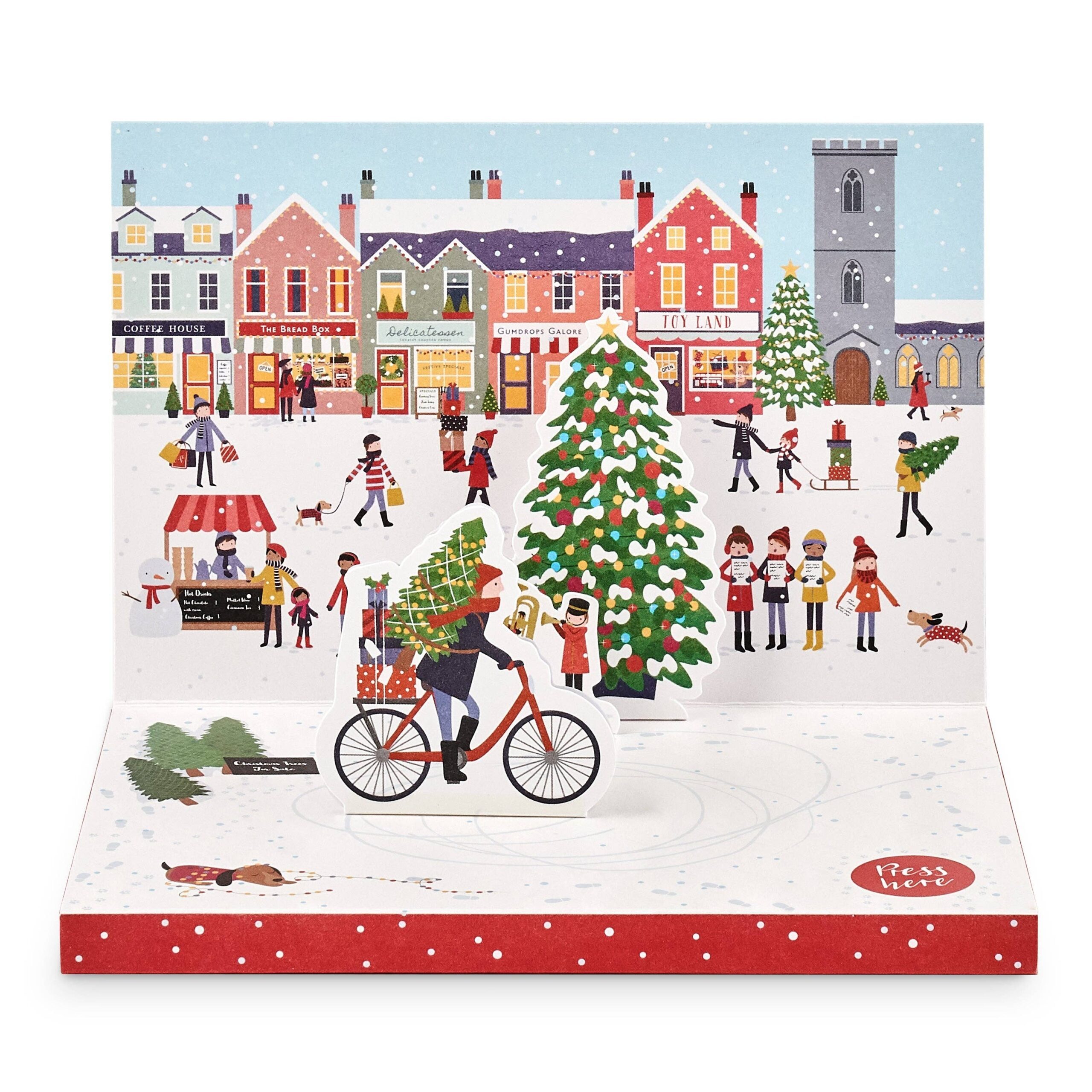 Christmas Town Music Box Card