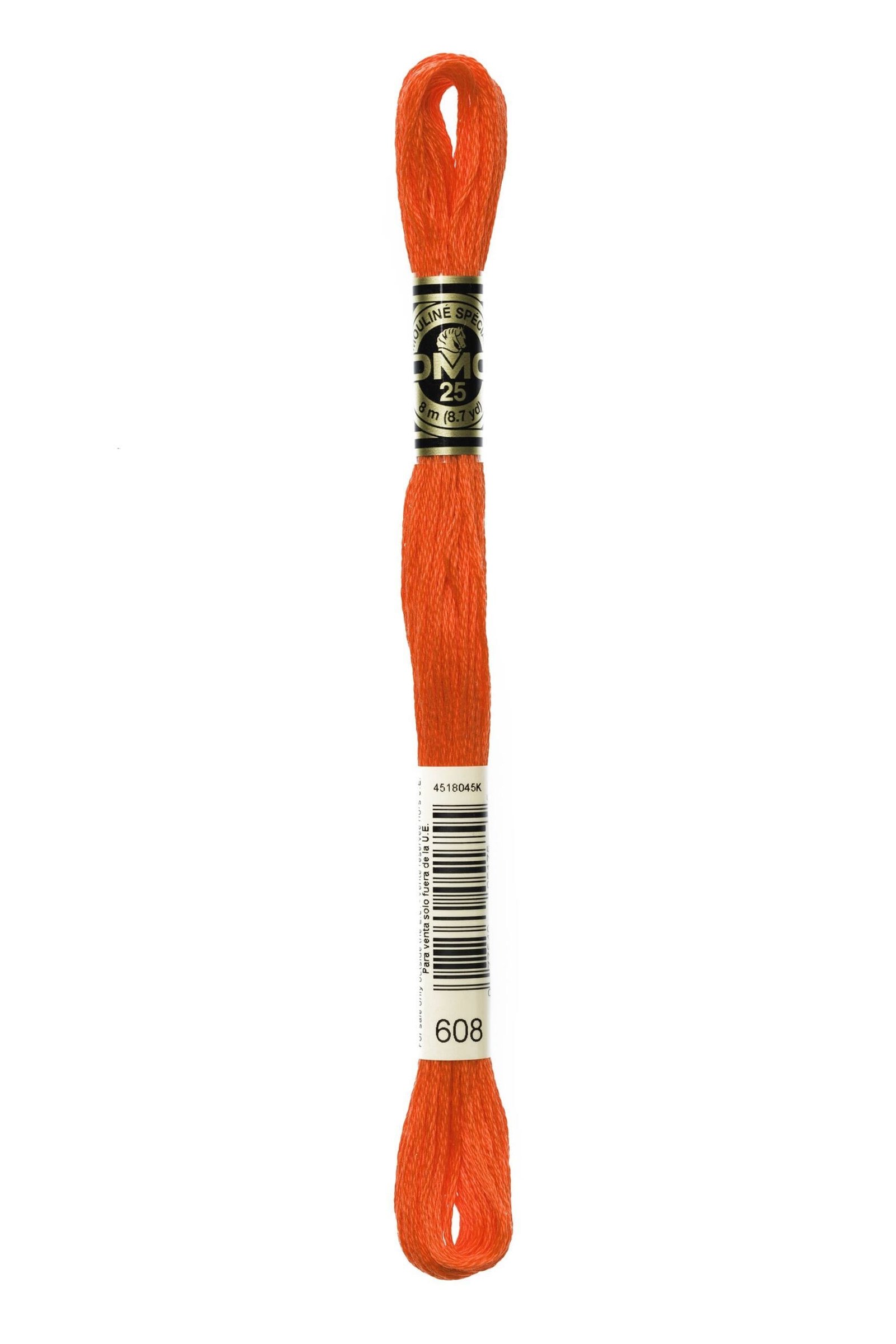 DMC Mouliné Special Cotton Thread 608 Bright Orange