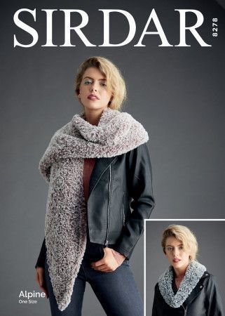 Sirdar Scarf Knitting Pattern Leaflet 8278