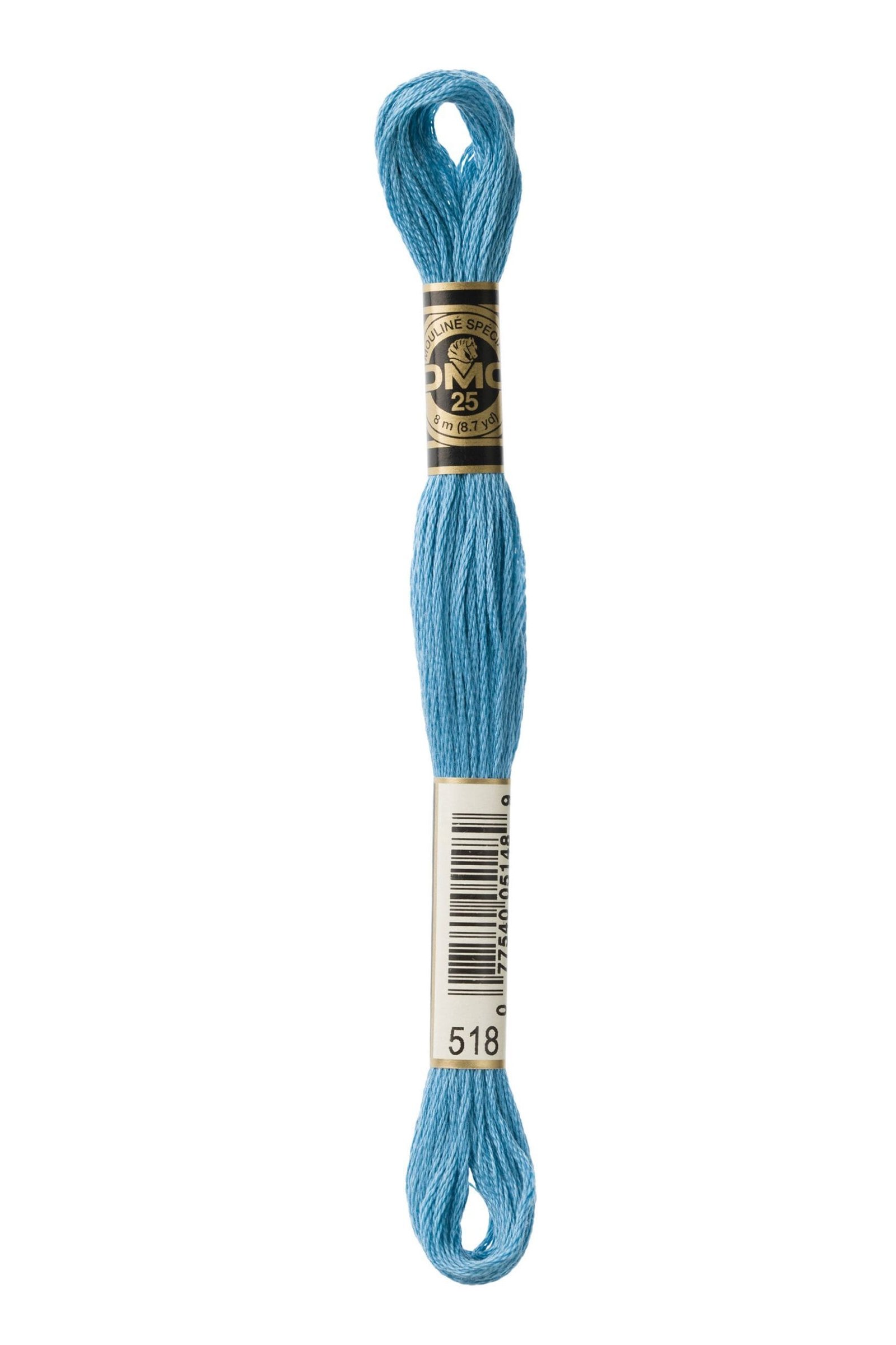 DMC Mouliné Special Cotton Thread 518 Light Wedgwood 6 DMC Mouliné Special Cotton Thread 518 Light Wedgwood