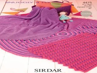 Sirdar Snuggly Blankets Crochet Pattern Leaflet 4475