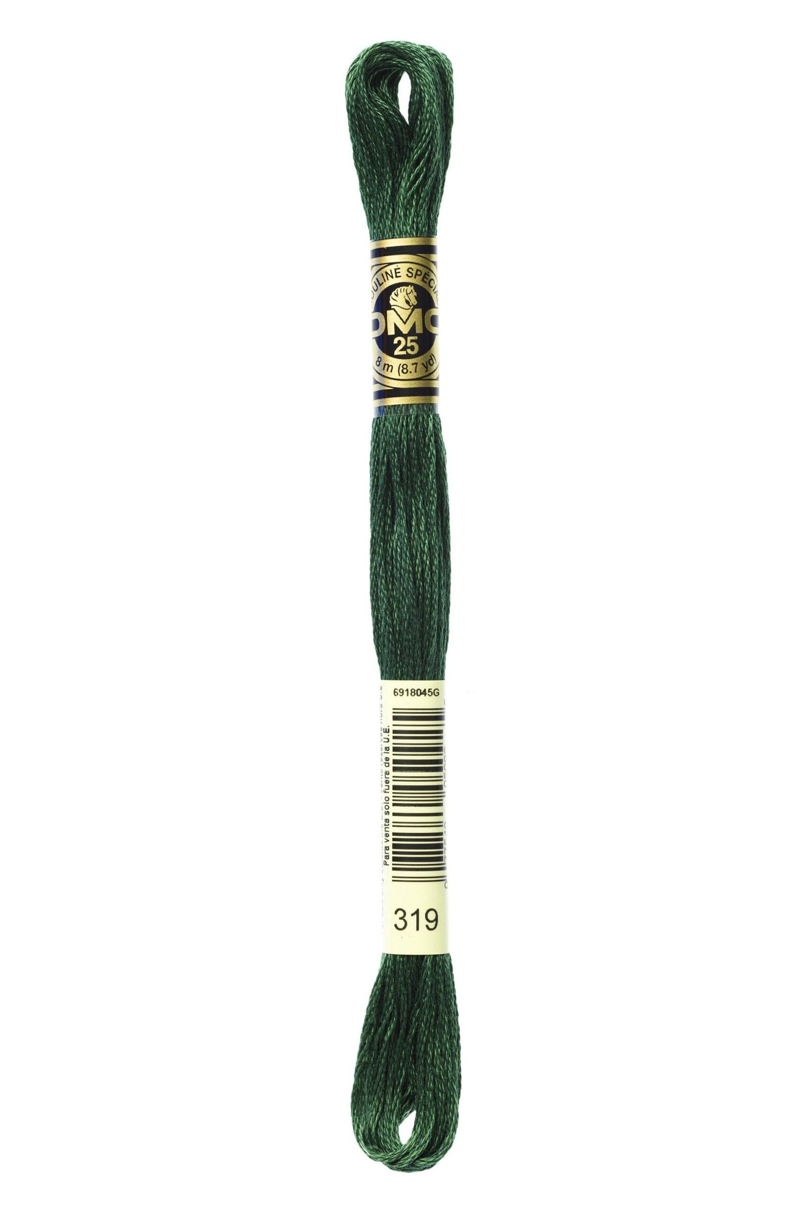 DMC Mouliné Special Cotton Thread 319 Very Dark Pistachio Green