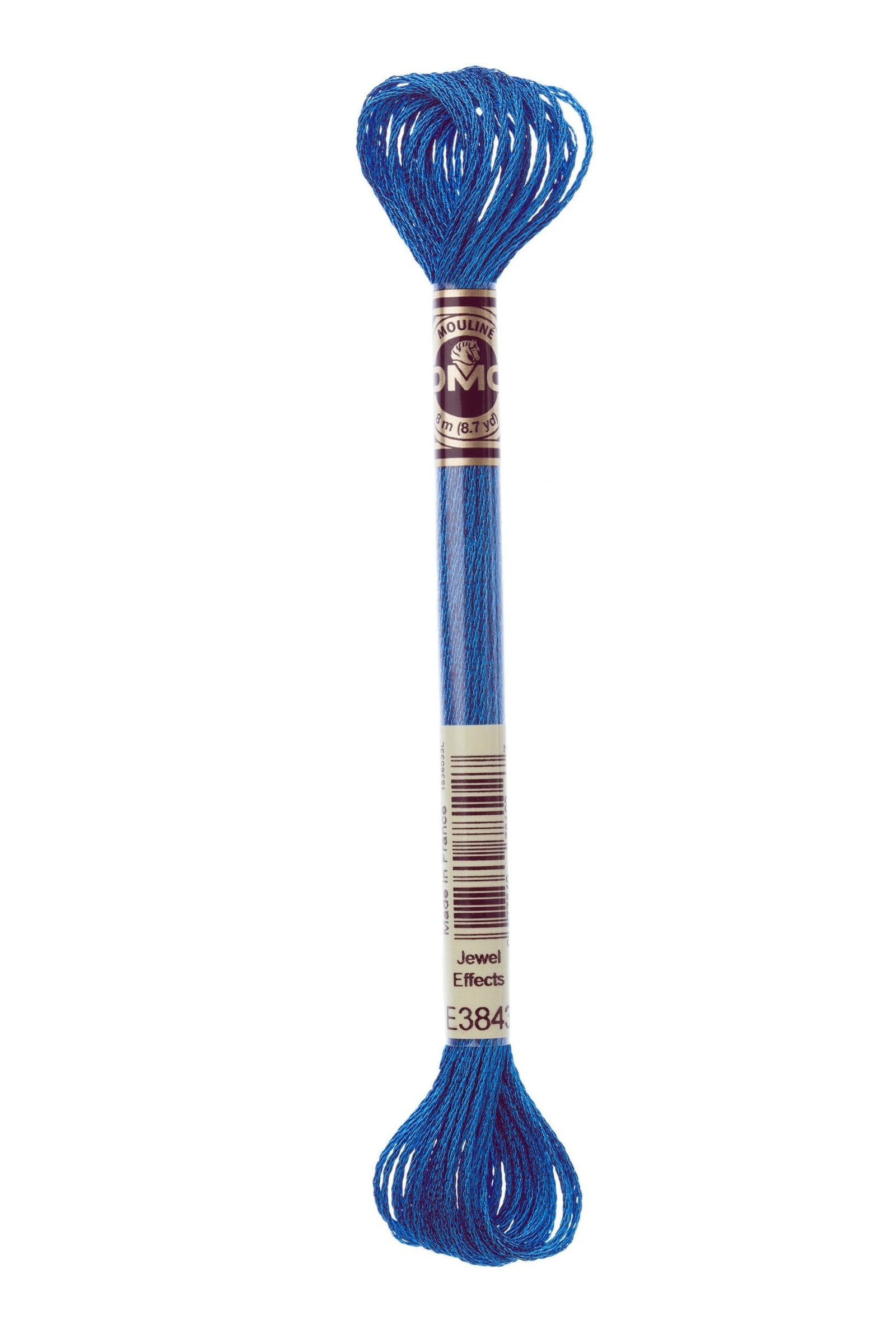 DMC Mouliné Light Effects E3843 Light Blue Sapphire