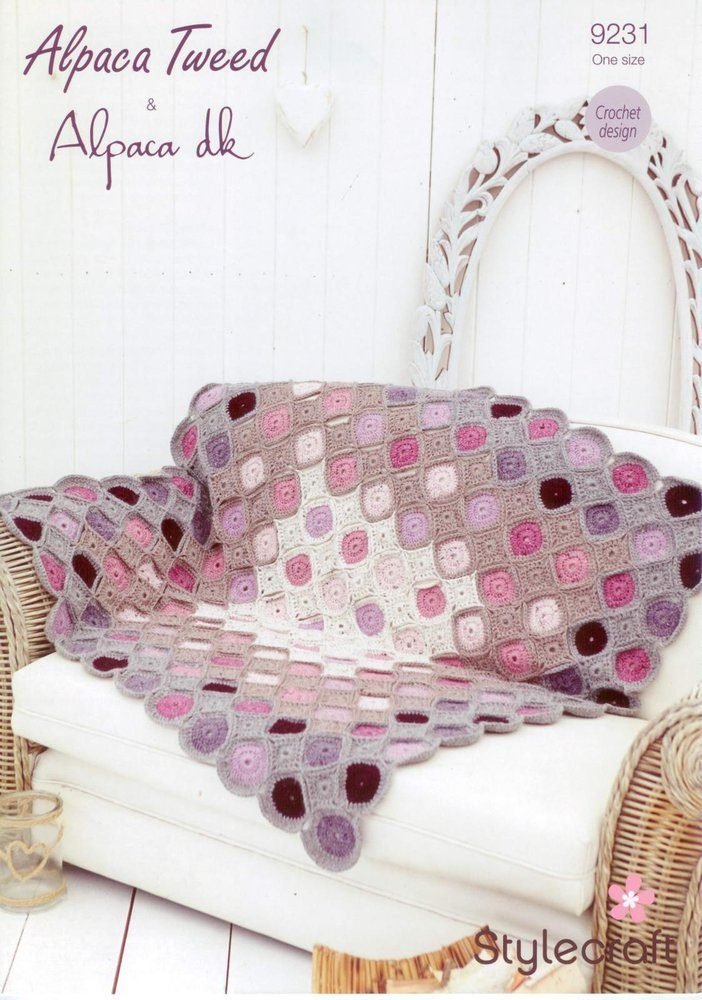 Stylecraft Circle Motif Throw Crochet Pattern Leaflet 9231