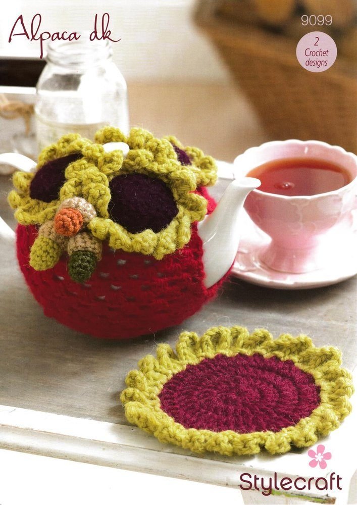 Stylecraft Tea Cosy and Tea Pot Crochet Pattern Leaflet 9099