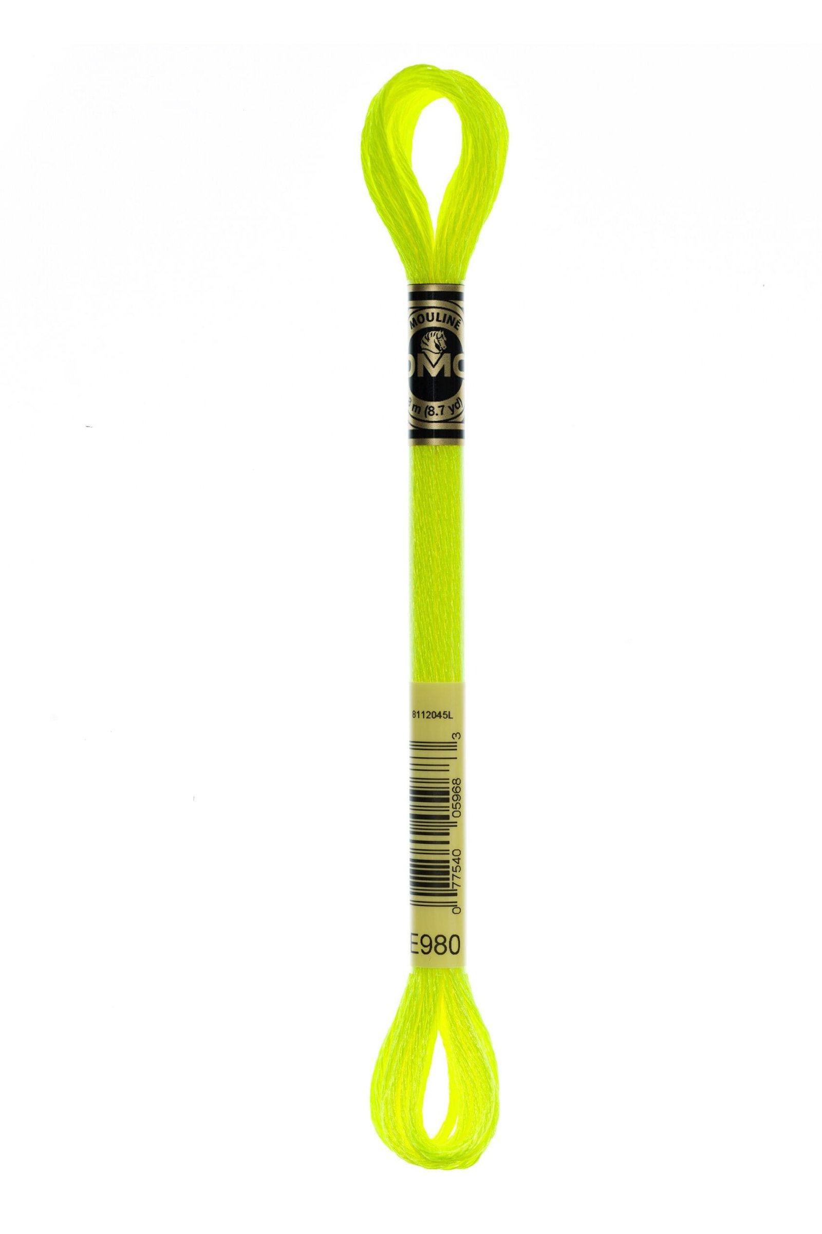 DMC Mouliné Light Effects E980 Neon Yellow