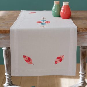 Embroidery Kit: – Table Runner – Feathers