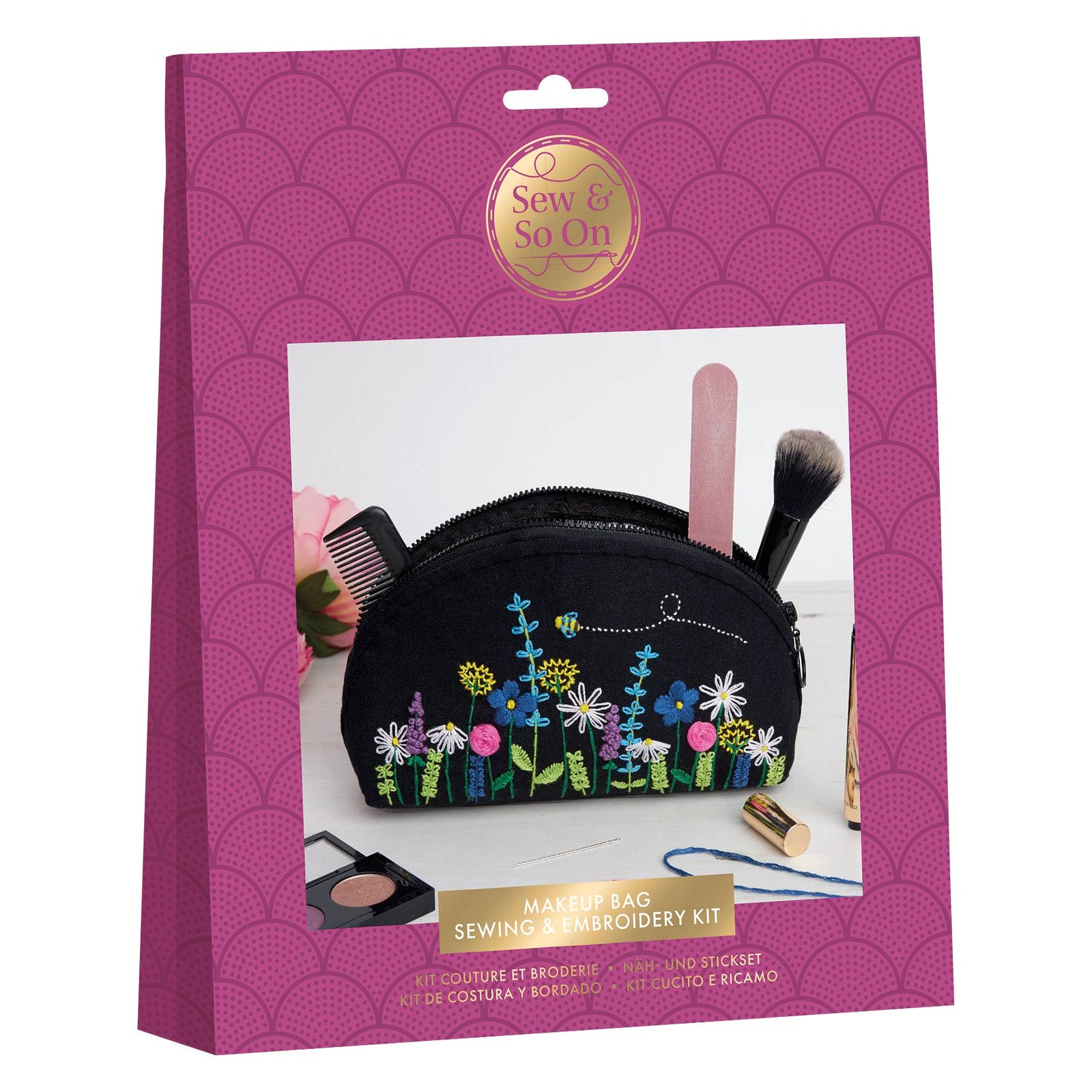 Sew & So On Embroidery Kit – Makeup Bag