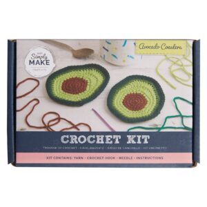 Simply Make Crochet Coaster Craft Kit – Avocado