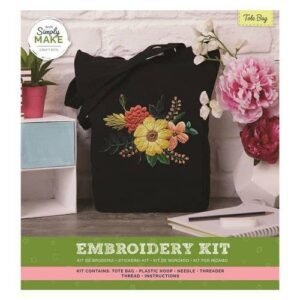 Embroidery Tote Bag Kit – Black