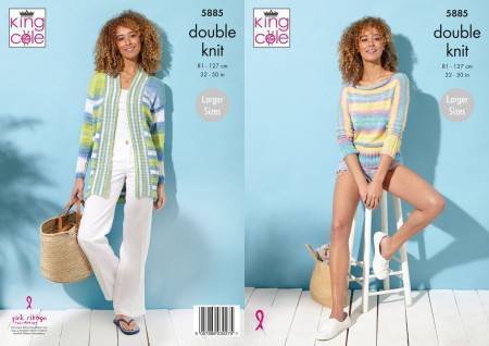 King Cole Jacket and Sweater Knitting Pattern Leaflet 5885