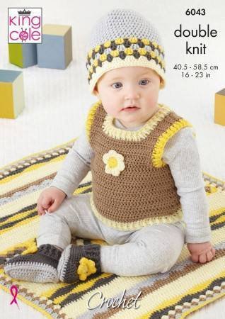 King Cole Traditional Baby Set Knitting Pattern Leaflet 6043