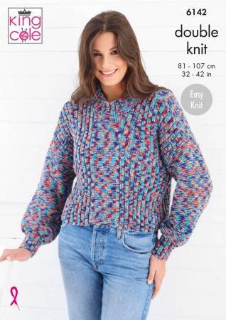 King Cole Sweater and Top Knitting Pattern Leaflet 6142