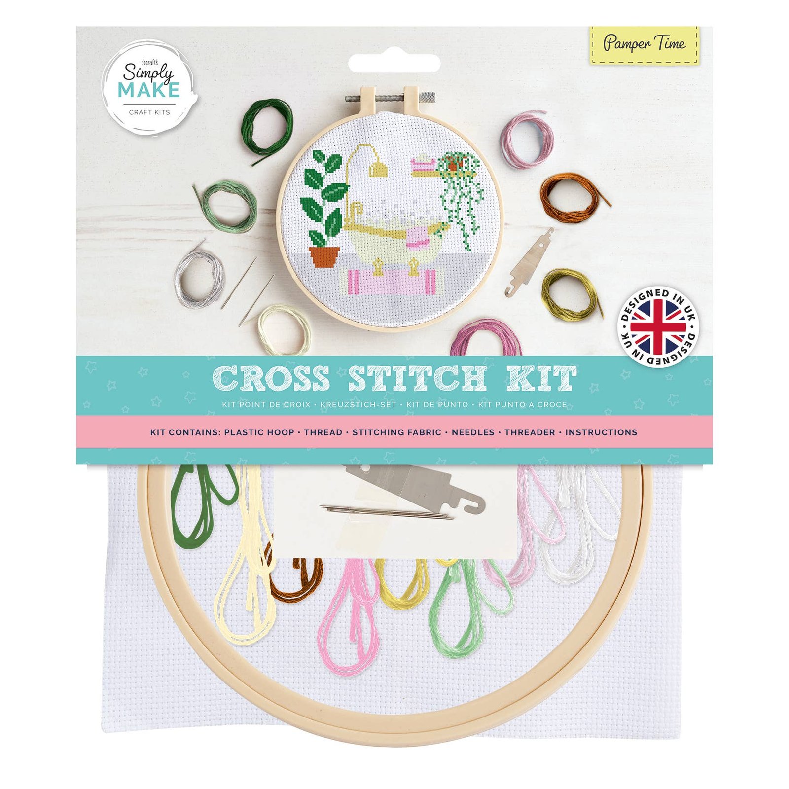 Simply Make – Cross Stitch Craft Kit – Pamper Time Design