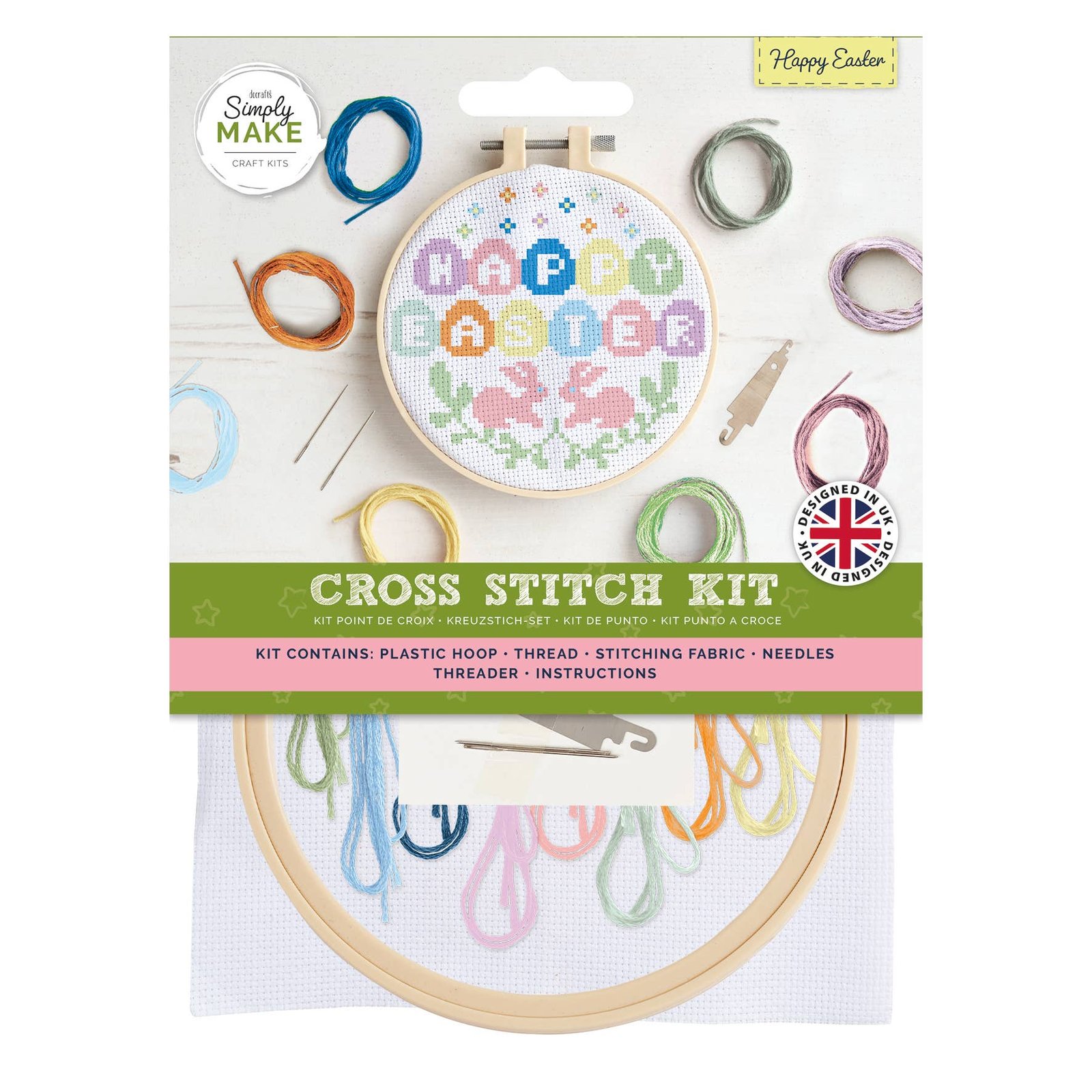 Simply Make – Cross Stitch Craft Kit Happy Easter Design