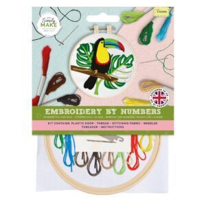 Simply Make – Embroidery By Numbers Toucan Craft Stitch Kit