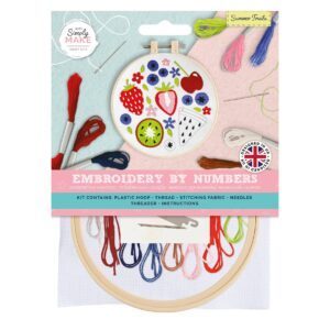 Simply Make – Embroidery By Numbers Summer Fruits Craft Kit