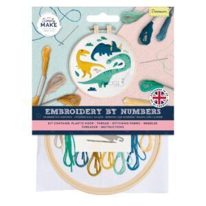 Simply Make – Embroidery By Numbers Dinosaurs Craft Kit